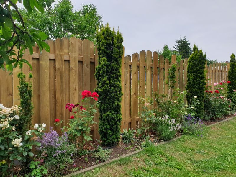 Wood Slat Fence Installation